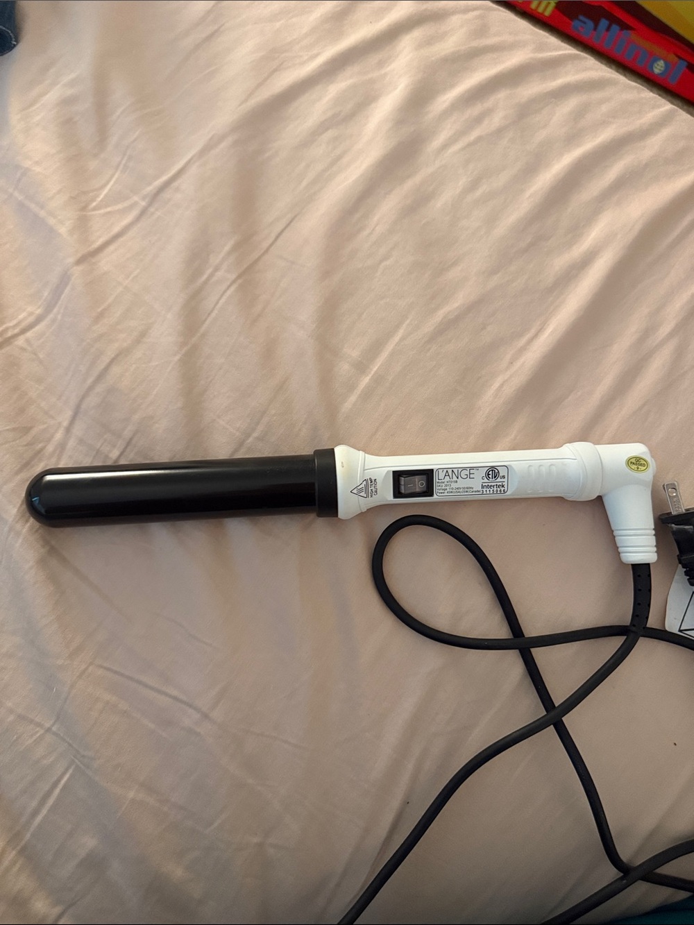 Lange White and Black Curling Wand 1.25” barrel